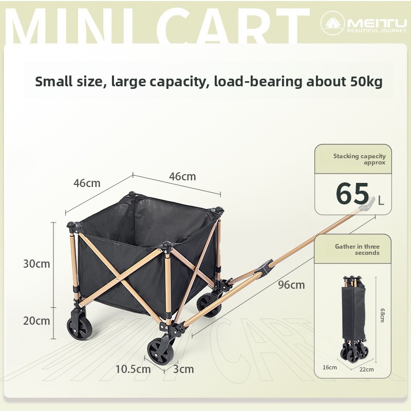 Outdoor Folding Wagon Portable - Outdoor Camping Trolley review and price