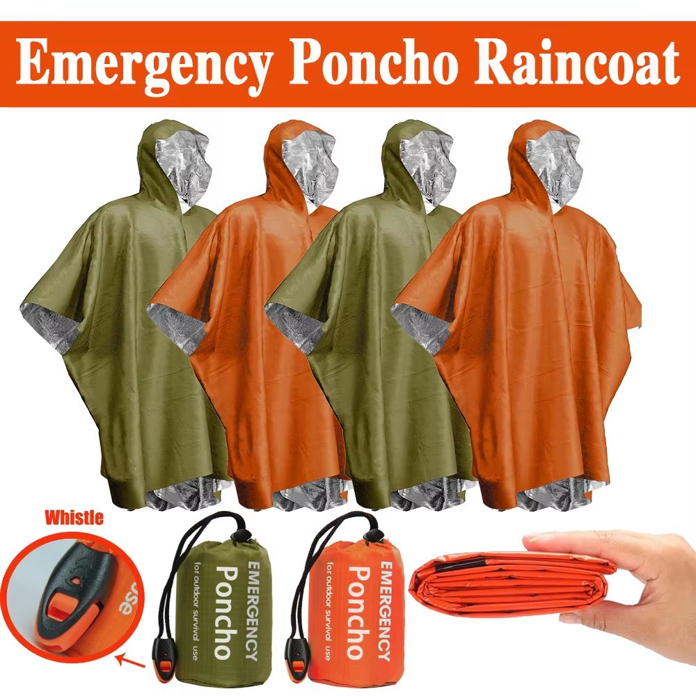 Emergency Rain Poncho Thermal  - Camping Rain Poncho review and price